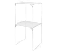 AUECOOME Scaffale per armadietti, impilabile, extra per armadietti scolastici, accessori adatti per scuola, ufficio e uso domestico (2, bianco)