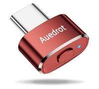 AUEDROT Mouse Jiggler USB-C non rilevabile Mover con pulsante interruttore, mouse in metallo, mouse automatico, jiggler con 2 modalità jiggler, senza driver, plug & play, mantiene il computer/computer