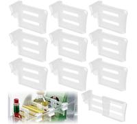 AUEFUDQ 10 Pezzi Divisori per Frigorifero Regolabili, Frigorifero Divisore, Separatori Frigo Salvaspazio, Separatori per la Casa Cucina Cassetto per Condire Pacchette, Bevande, Uova