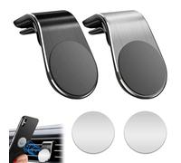AUEFUDQ 2 Pezzi Supporto per Bocchetta'aria Magnetico per OOONO CO-Driver NO1/NO2, Supporto Magnetico Per Prese D'Aria Per Auto(Nero, Argento)