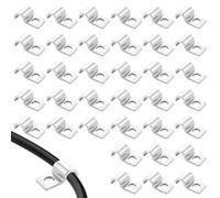 AUEFUDQ 36 Pezzi Collari per Tubi 4mm Fermacavo Unico Foro in Acciaio Inox V2A Supporti a U Morsetti per Tubi Collari Heavy Duty Fissaggi per Cavi Ø 4-5mm Tubazioni per Acqua Tubi PVC Installazione