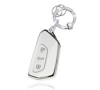 AUEFUDQ Cover Chiave, Guscio Chiave Adatto per Volkswagen VW Golf 8 MK8 per Cupra Born Formentor Seat Leon MK4 Ateca Tarraco Skoda Octavia Atlas, Custodia Chiavi Telecomando Copri Chiavi - Smart Key