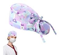 AUEFUDQ Cuffietta Chirurgica, Copertura Comoda E Stilosa per Procedure Mediche, Personale Medico, Viola