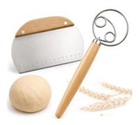 AUEFUDQ Frusta danese, Frusta per Impasto in Acciaio Inox, Mescolatore per impasto, impastatrice, Frusta per impasto di alta qualità come accessorio per la panificazione