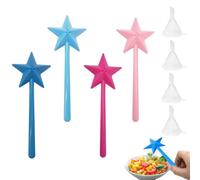 AUEFUDQ Set di 4 bacchette magiche per sale e pepe, bacchetta magica a forma di stella per la cucina, sconosciuta bacchetta magica per sale e pepe, saliera e pepe