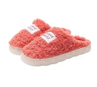 AUEJACKY Slippers with Cheerful Face,Winter Slippers,Slippers Warm, Women's, Men's, Soft, Plush, Cosy, Polvere, 40 EU