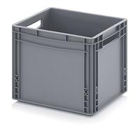 Auer Packaging Contenitore euro, 40 x 30 x 32 cm, 30 litri, con manici, 40 x 30 x 32 cm, impilabile, scatola di plastica, per privati, commerciali, magazzini, garage, hobby