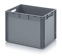 Auer Packaging Contenitore euro, 60 x 40 x 42 cm, 86 litri, grande scatola portaoggetti con manici, 60 x 40 x 42, impilabile, scatola di plastica per uso privato e commerciale