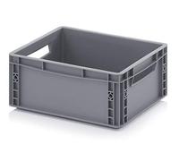 Auer Packaging Eurobox 40 x 30 x 17 cm, contenitore in plastica, 40 x 30 x 17 cm, impilabile, grigio