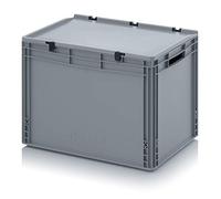 Auer Packaging Eurobox 60 x 40 x 43,5 cm con manici aperti e coperchio a cerniera * coperchio Euro contenitore