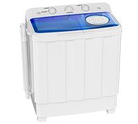 Auertech Lavatrice portatile, 28 libbre, mini lavatrice compatta con pompa di scarico, lavatrice semiautomatica da 18 libbre, combo girevole da 10 libbre, per camere da letto, appartamenti,