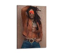 AUEYQWHE Lenny Kravitz, poster artistico da parete per soggiorno, camera da letto, 30 x 45 cm, con cornice