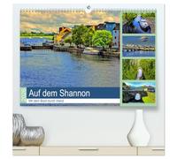 Auf dem Shannon - Mit dem Boot durch Irland (hochwertiger Premium Wandkalender 2026 DIN A2 quer), Kunstdruck in Hochglanz: Bootsurlaub auf der Grünen Insel