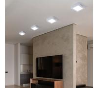 Aufbaupanel Plafoniera Lampadina a Luce Diurna Quadrati Da Cucina LED 4er Set