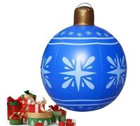 Aufblasbare Weihnachtskugel (60 cm) - Große PVC-Weihnachtskugel für drinnen und draußen | Übergroße aufblasbare Weihnachtsdekoration für Hof, Garten, Rasen, Baum, Zuhause, Familienfeiern