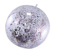 Aufblasbarer Glitzer-Wasserball - Aufblasbarerr Glitzer-Wasserballs, 16-Zoll-aufblasbare Wasserbälle,Schwimmbad-Party-Spielzeug Für Kinder Und Erwachsene, Pool-Wasser- Mit Pumpe, Transparent