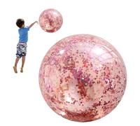 Aufblasbarerr Glitzer-Wasserball - Aufblasbarer Glitzer-Wasserballs, 16-Zoll-aufblasbare Wasserbälle,Schwimmbad-Party-Spielzeug Für Kinder Und Erwachsene, Pool-Wasser- Mit Pumpe, Transparent