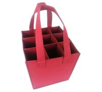 Aufbnach Borsa porta vino, in feltro, per 9 bottiglie, riutilizzabile