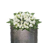 Aufbnach Sella commemorativa da cimitero | Impermeabile e Realistico | Composizione floreale a sella per il cimitero,Per Giardino Posteriore Cortile Camposanto Giardino Famiglia Mamma Papà Amici