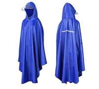 Aufeel Pioggia Poncho, Impermeabile Traspirante con Cappuccio, Cappotto di Pioggia Impermeabile per Bici, Moto, Hiking, Trekking, Campeggio, Pesca, Viaggi