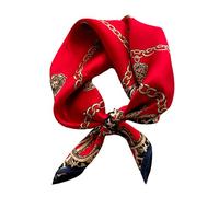 Sciarpa quadrata piccola da donna, in pura seta di gelso, con fazzoletto da collo, da donna, in seta, 53 x 53 cm, Passione Rossa, Small