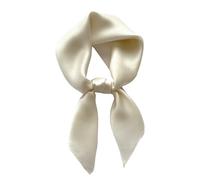 Aufeel Sciarpa Quadrata in 100% Pura Seta di Gelso per Capelli, 68 x 68 cm, Sciarpa da Donna in Seta, Beige