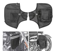 AUFER Highway Crash Bar Cover Soft Lowers Chaps Leg Warmer bag With Tactical Military Water Bottle Pouch Compatible With For Touring Street Glide Road King Road Glide Electra Glide 1980-2024