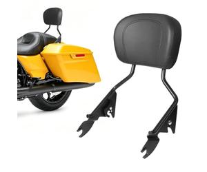AUFER, Portapacchi per schienale del passeggero staccabile verticale con cuscinetto, per moto, colore nero