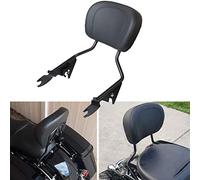 AUFER Schienale verticale staccabile per passeggero Sissy Bar w/Pad compatibile con Touring Road King Street Glide Electra Glide Road Glide FLHR FLHX FLHT FLTR 2009-2022 (nero)