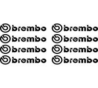 Aufgeklebt Adesivo per pinza del freno adatto per Br.embo, 8 pezzi, resistente al calore, per auto, adesivo JDM, Brake Caliper Decals adatto per tutti i veicoli (nero)