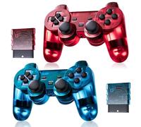 AUFGLO Retro Classic Controller senza fili per P-s2 Games/DS2/PC (rosso+blu)