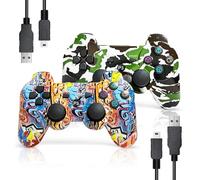 AUFGLO Retro Gaming Controller für P-S3, Wireless Move/Motion Controller Gamepad mit verbessertem Joystick Kompatibel mit P-S3 (Graffiti + Camouflage)