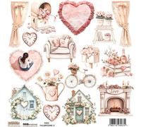 AUFKLEBER ScrapLove Dekor Stickers - Accogliente Valentines 2 - Gemütliche Valentinstage 2