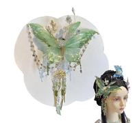 Aufquwk Fermacapelli A Forma Di - Fermaglio Cinese - Fiocco Lucido in Seta Rosa Copricapo Fatato per Ragazze Danza Sposa Spiaggia Vacanza Cosplay Matrimonio Scuola