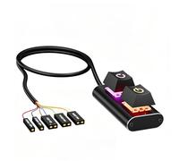 Aufquwk Pulsante Di Accensione Per Computer - PC Esterni A 2 Tasti Con LED RGB | Cavo Alimentazione Computer Desktop | Per Ufficio Lavoro Giochi Programmazione Uomini E Donne