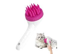 Aufquwk Spazzola per Bagno Cane | Accessorio per Rimozione Sottopelo con Manico Lungo,Spazzola Shampoo Antiparassitario per Relax Lavaggio Cani Gatti,Toelettatura e Rimozione Sottopelo per Interni