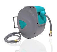AUFUN Avvolgitubo per aria compressa 20m Avvolgitubo Automatico per Tubo Aria Pressione di esercizio 18 bar 1/4 "di connessione Blocca a Qualsiasi Punto per riparazione auto