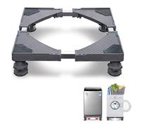 Aufun Base Lavatrice Regolabile con 4 Piedi, 45-75 cm Supporti 200 kg, Altezza10 a 13 cm, base per lavatrice per asciugatrice, frigorifero o congelatore, grigio