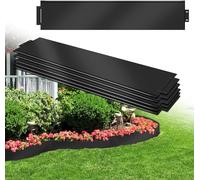 Aufun Bordo per prato, in metallo, 50 m x 15 cm, zincato, per aiuole, 50 pezzi, 100 cm x 15 cm (lunghezza x altezza)