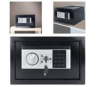 Aufun Cassaforte elettronica inclusa scatola batteria, 2 chiavi di sicurezza, cassaforte a pavimento, serratura blindata, serratura a combinazione, 35 x 25 x 25 cm, nero
