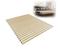 Aufun Rete a doghe in legno di abete rosso con 23 listelli da 160 x 200 cm, pieghevole, stabile, portata fino a 300 kg, per tutti i tipi di materassi, con elastico nero