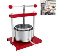 Aufun Spremiagrumi manuale da 3 l, in acciaio inox 430, spremiagrumi per uva, frutta, carne, erbe, formaggio, con vaso di raccolta con tubo di scarico (3 l)