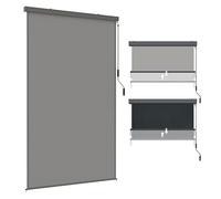 Aufun Tenda da Sole Verticale con Manovella 160x250 cm, Tenda a Rullo per Esterno con Cassetta per Balcone, Terrazzo e Esterni, Protezione da Vento e Sole (1,6 x 2,5 m, Grigio)