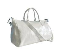 Augbunny Borse da viaggio dell'unità di elaborazione del litchi-grain di grande capacità per le donne borsa a tracolla con tracolla regolabile, crema, Large