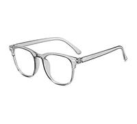 AUGEN by Visions India Occhiali unisex con occhiali blu e rivestimento antiriflesso, contro la luce blu del computer, cellulare, tablet, laptop (Zero Power) (102), grigio, m