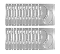 Augenklappenform DIY 12/24er Set | Transparente Augenform 9.5x7.5cm | Wiederverwendbare Trays für Maskenmaschine & Hautpflege, PET Zubehör für Augenpads, Klar, Neu