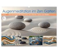 Augenmeditation im Zen Garten (Wandkalender 2026 DIN A2 quer), CALVENDO Monatskalender: Erleben Sie beruhigende Momente der Stille und Harmonie