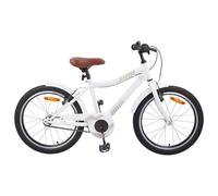 Augerlite Bicicletta per bambini in pollici rosa con telaio in acciaio e manubrio e sedile regolabili per 5-7 anni, cambio singolo, freno a trazione lineare, parafango, ideale per trail, strada e