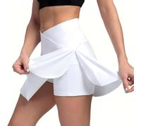 Augesak Gonna Tennis Donna,Gonna Pantalone Donna Estiva in Vita a V,Gonna Corta Donna Estiva con Tasche,Gonna con Pantaloncini sotto,per Tennis,Alpinismo,Escursionismo