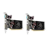 Augnongly 2 x Scheda grafica HD7450 64bit 2GB GDDR3 PCI-E 2.0X16 Scheda video VGA -I compatibile per AMD Radeon HD 7450 2G 64 bit